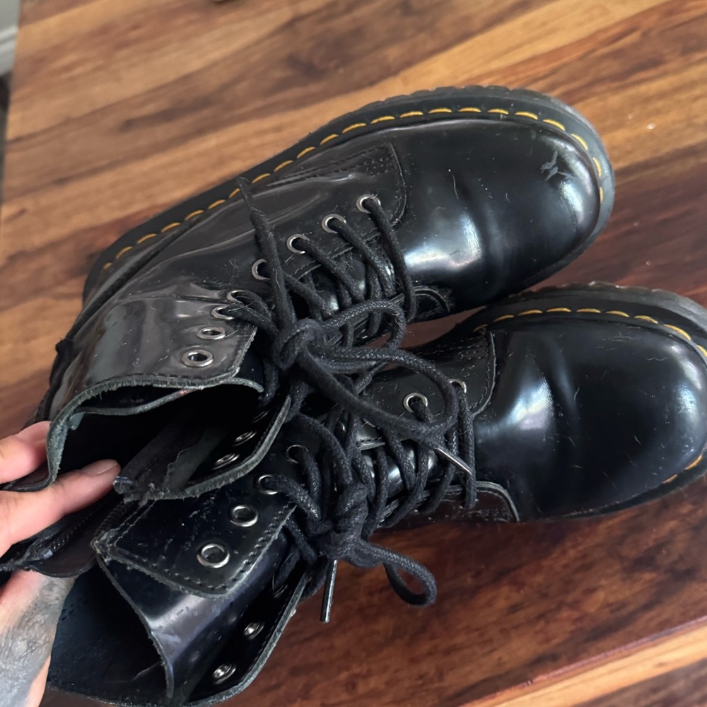 Dr. Martens Black Combat Boots - Picture 3 of 3